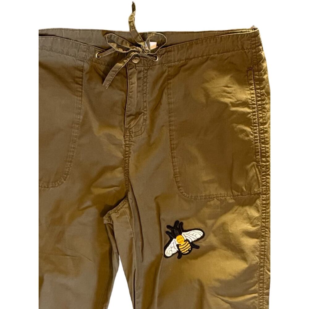 Calvin Klein Pants Womens Size 4 Tan Joggers Lightweight Bumble Bee Mid Rise - Picture 6 of 12